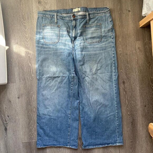 Madewell Wide Leg Crop Denim - Picture 1 of 3